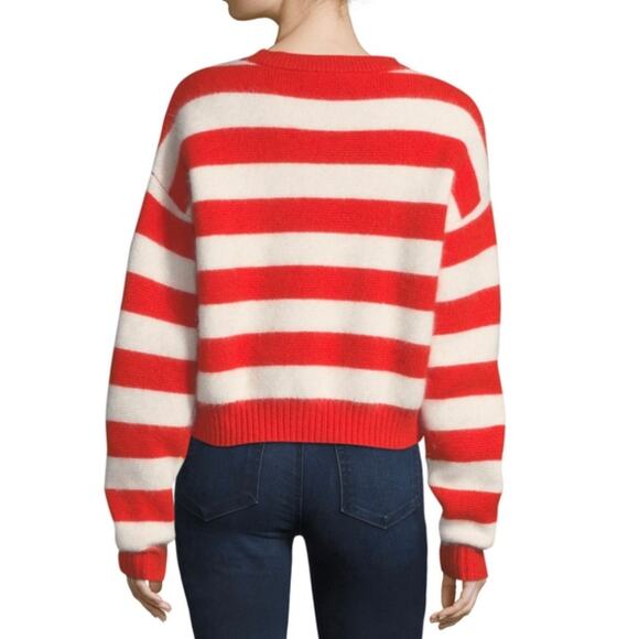 Diane Von Furstenberg DVF Red White Stripe Sweater / Small - Picture 1 of 5